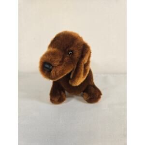 Douglas Dilly Russet Brown Floppy Eared Furry 12 Inch Dachshund Plush.